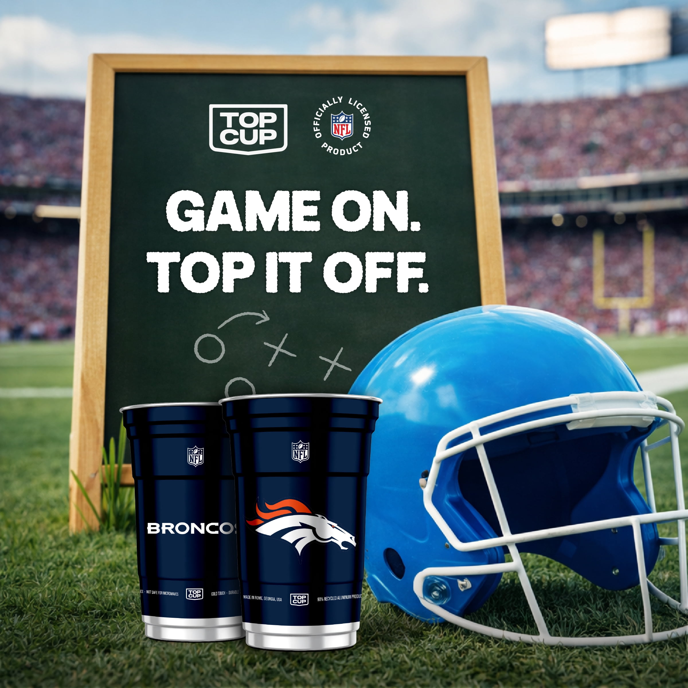 Top Cup NFL Denver Broncos Aluminum Party Cups, 20oz, 10 count