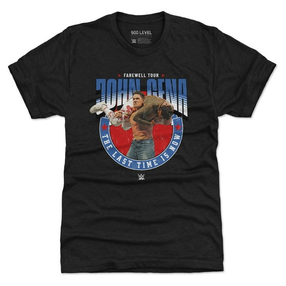 Men's 500 Level Heather Black John Cena The Last Time Is Now Tri-Blend T-Shirt