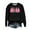 Black A-ChristmasTop, variant on Christmas Clearance Clothing Under $5.00,Women's Christmas Printed Round Neck Long Sleeved Top Loose Fitting Sweater