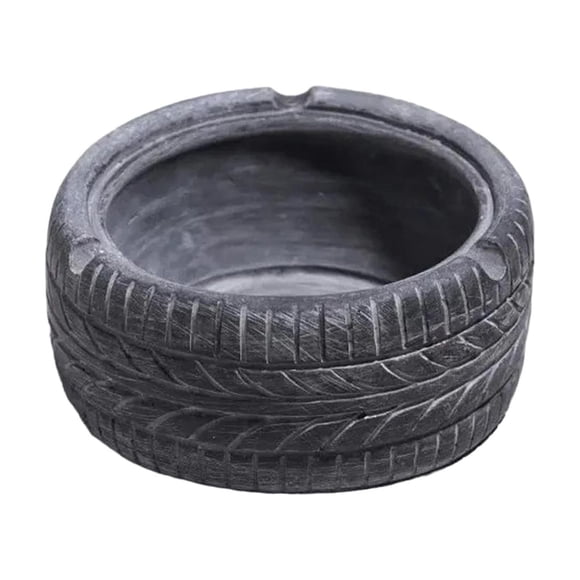 Tire Shape Ashtray Resin Decoration Ashtray for Living Room Home Accessories Black Gray