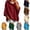 Wine, variant on Ladies' Casual Hooded Drawstring 3/4 Split Sleeve Sweatshirt Tops Oversized Pullover Tops, Basic Daily Wear Shirts Blue XXL