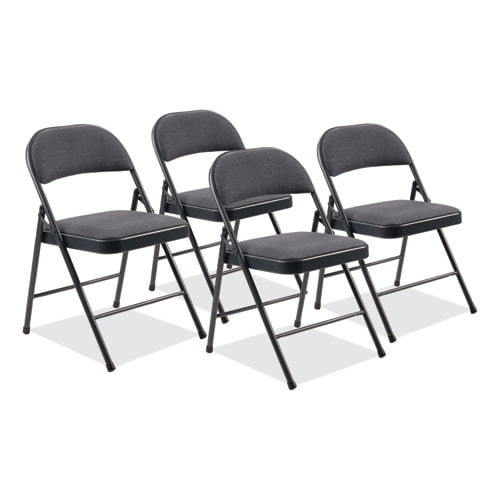 970 Series Fabric Padded Steel Folding Chair, Supports Up to 250 lb, 17.75" Seat Height, Star Trail | Bundle of 2