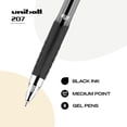 thumbnail image 2 of uni-ball 207 Retractable Gel Pens, Medium Point, 0.7mm, Black, 8 Count, 2 of 4
