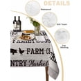 thumbnail image 2 of Vintage Farm Animals Table Cloth, Waterproof Tablecloth for Square Tables, Country Cow Pig Chicken Grey Wooden Reusable Washable Fabric Table Cover for Restaurant Kitchen Dining Tables 60"x60", 2 of 9