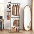 thumbnail image 4 of Gymax Double Rods Clothes Hanging Rack Freestanding Clothes Organizer Garment Rack, 4 of 10