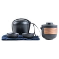 thumbnail image 1 of JUEGO DE TÉ DE VIAJE, TETERA INFUSORA DE CERÁMICA anti Quemaduras con Bolsa de Almacenamiento, Tetera de Aspecto Minimalista Con 2 Tazas Para Exteriores, 1 of 8