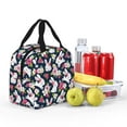 thumbnail image 5 of Lunch Box Bag for Women Men, Bohemian Smile Cute Rabbit Flower Insulated Lunch Bag Cooler Bag, Large Capacity Leakproof Reusable Lunch Tote for Work Office Picnic Travel, 5 of 7