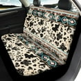 thumbnail image 3 of Renewold American Tribal Cow Print Retro Car Seat Cover for Women Non-Slip Front and Rear Split Bench Protector Auto Accessories Universal Fit Most Vehicles, 3 of 7