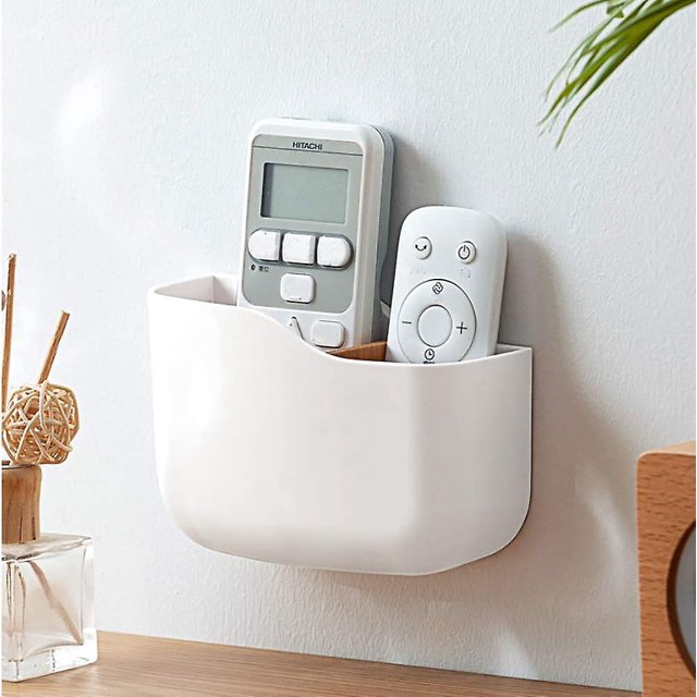 Soporte de control remoto universal para montaje en pared (sin agujeros), organizador remoto para TV, soporte de pared compatible con dormitorio, palo de fuego Afortunado Sencillez