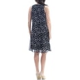 thumbnail image 2 of CALVIN KLEIN $119 Womens New 1172 Black Polka Dot Sleeveless Sheath Dress 4 B+B, 2 of 2