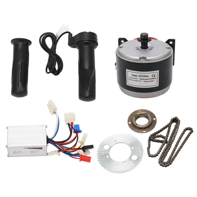 Juego de controlador de motor de bicicleta eléctrica Juego de motor cepillado de alta velocidad de aleación de aluminio para conversión 24V 250W YUNYI BRAND Deportes