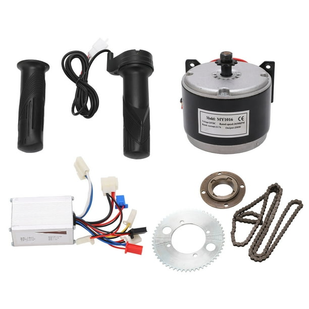 Juego de controlador de motor de bicicleta eléctrica Juego de motor cepillado de alta velocidad de aleación de aluminio para conversión 24V 250W YUNYI BRAND Deportes