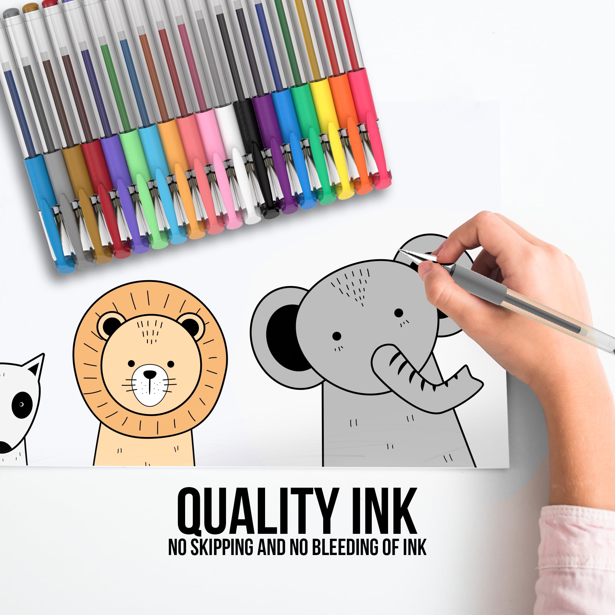Neuter Gel Pen for Journaling Drawing Doodling Office School Kit Pack  48pcs/Set