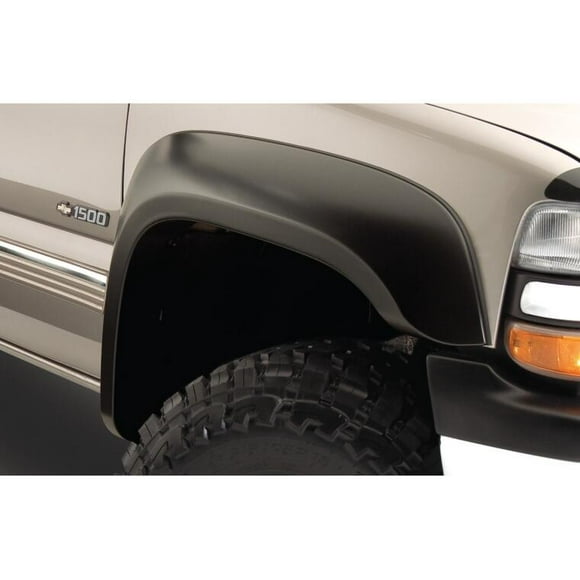 Bushwacker Fender Flare 40938-02 Extend-A-Fender; 1-3/4 Inch Tire Coverage; Matte Black; Dura-Flex 2000 ABS Smooth Plastic; Front 5 Inch/Rear 5-1/2 Inch Flare Height; Set Of 4