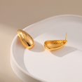 thumbnail image 6 of GHSOHS Exaggerated Gold Teardrop Earrings for Women 925 Silver Needle C Shaped Water Drop Hoops Earrings Party Jewelry Gift, 6 of 9