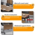 thumbnail image 7 of 6 Pack Folding Conference Table on Wheels,Large Rectangular Conference Room Tables Modern Rolling Meeting Seminar Table for 6-8 Person,Training Boardroom Tables for Office Conference Room（62.9in）, 7 of 7
