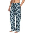 thumbnail image 6 of Hirioo A Japanese Great Wave for Men's PJ Pajama Pants Sleep Pants Men's Home Trousers with Pockets,S-3XL-Medium, 6 of 6