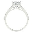 thumbnail image 4 of Clara Pucci 14K White Gold 2.3ct WhiteSapphire Solitaire with Accents Ring, 4 of 8