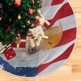 thumbnail image 5 of FMSHPON Independence Dayr Mighty EagleAmerican Flag Xmas Christmas Tree Skirt Stand Mat for Holiday Party Decoration Indoor Outdoor 36 inches, 5 of 6
