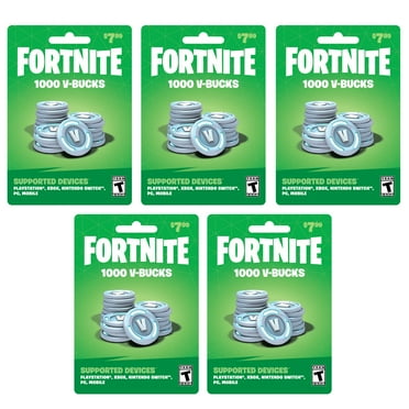 Fortnite 5 000 V Bucks 31 99 Physical Card Gearbox Walmart Com