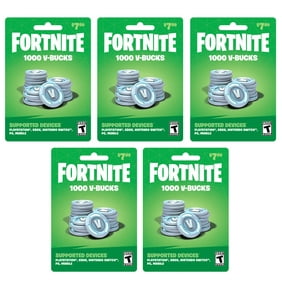 Fortnite 5,000 V-Bucks, (5 x $7.99 Cards) $39.95 Physical Cards, Gearbox