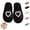 Black, variant on Mfakffe House Slippers for Women Bedroom Fluffy Open Toe Non Slip Slippers Winter Cozy Shoes Warm Slip on Slides for Daily Wear