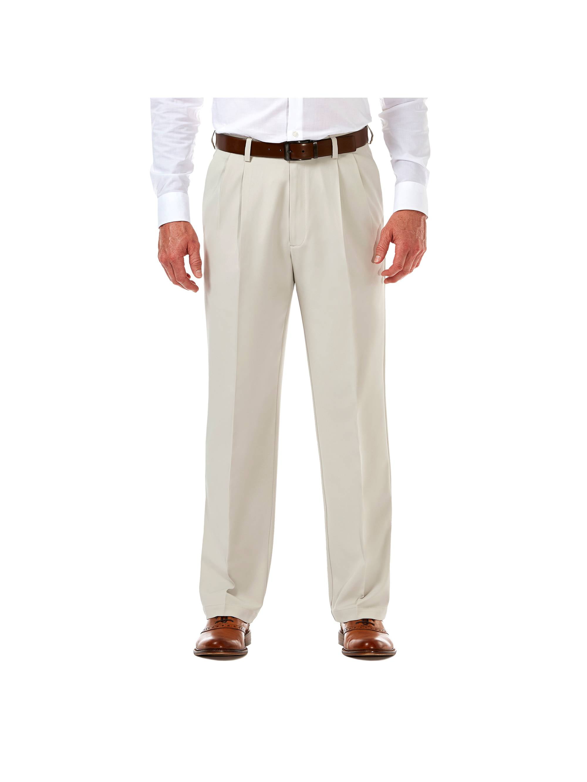 Haggar Mens Big and Tall Cool 18 Pro Classic Fit Pleat Front Pant