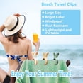 thumbnail image 4 of 12 Pinzas para Toallas de Playa para Sillas, Cruceros y Piscinas. Pinzas de Plástico Grandes en 3 Colores Brillantes., 4 of 5