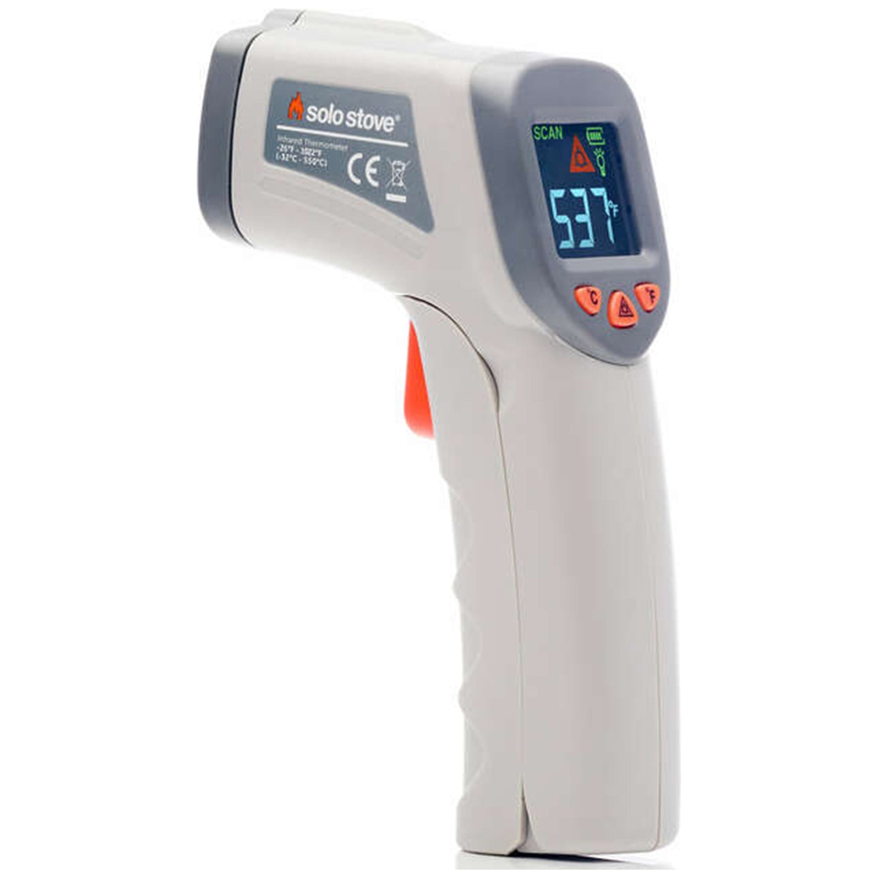 Solo Stove Infrared Thermometer, No Touch, Laser, Digital Temperature Gun with Display, For Cooking and BBQ, Temp Range -26°F to 1022°F