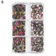 thumbnail image 1 of UDIYO 1 Box 6 Grids Nail Rhinestones Flat Bottom Nail Art Accessories 3D Nail Manicure Decorations for Nail Salon, 1 of 7