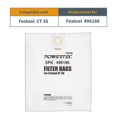 thumbnail image 4 of POWERTEC 75038 Sac Filtrant pour Festool 496186 Compatible CT 36, 5PK, 4 of 10