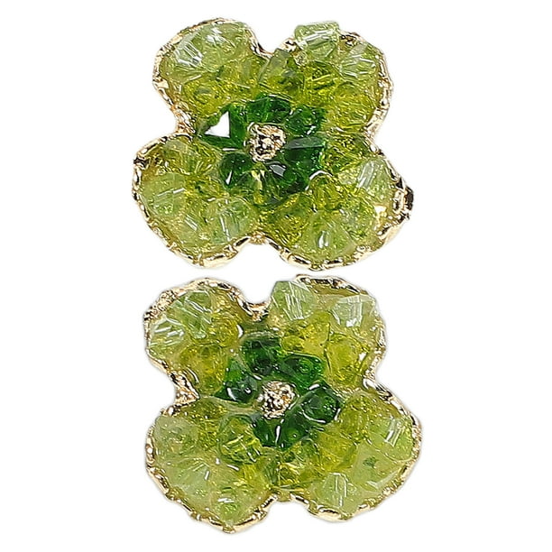 1 par de pendientes florales brillantes para mujer, pequeños pendientes tipo botón, joyería de moda para mujer, pendientes con forma de flor, pendientes modernos para mujer