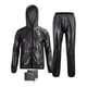 thumbnail image 1 of Trajes de lluvia Sunnimix Conjuntos de chaqueta y pantalones de lluvia Impermeable negro L, 1 of 8