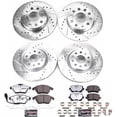 thumbnail image 3 of PowerStop Front and Rear Z26 Street Warrior Carbon-Fiber Ceramic Brake Pad and Drilled and Slotted Rotor Kit Fits: AUDI VOLKSWAGEN Select Models K5363-26, 3 of 9