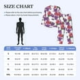 thumbnail image 2 of Mens Pajamas Set, Pink purple peonies Button Down Long Sleeve Loungewear Sleepwear Pjs sets for Men, 2 of 5