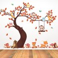 thumbnail image 3 of Advancent Pegatina de pared con mapa del mundo de animales extraíble, globo de aire caliente, calcomanías de árbol grande, papel tapiz de PVC Decoración del hogar 2 #, 3 of 6