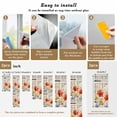 thumbnail image 6 of Retro Floral Window Privacy Film, Red Yellow Tulips Barm Doors Farmhouse Wooden Static Cling UV Sun Blocking Heat Control Window Tint Day and Night, Non-Adhesive One Way Privacy Cover 35.4''x78.7'', 6 of 7