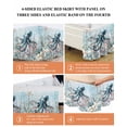 thumbnail image 5 of Ocean Octopus Bed Skirt California King Size 18" Drop Starfish Coral Flower Blue Theme Ruffled Wrap Around Bed Skirts Adjustable Elastic Bedskirt Dust Ruffle for California King Size Bed, 5 of 7