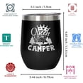 thumbnail image 2 of Queen of The Camper Wine Tumbler, Camping Gifts Coffee Mug Cup, Camp Wine Glass Stemless Tumblers with Lid Stainless Steel Insulated Vacuum, RV Gifts for Women Camper Travel Outdoors 12 Oz, 2 of 6