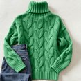 thumbnail image 4 of Fall Sweaters for Women Turtleneck Cable Knit Pullover Tops Fall Winter Soft Cozy High Neck Chunky Cable Knit Jumpers Long Sleeve Clothes, 4 of 5