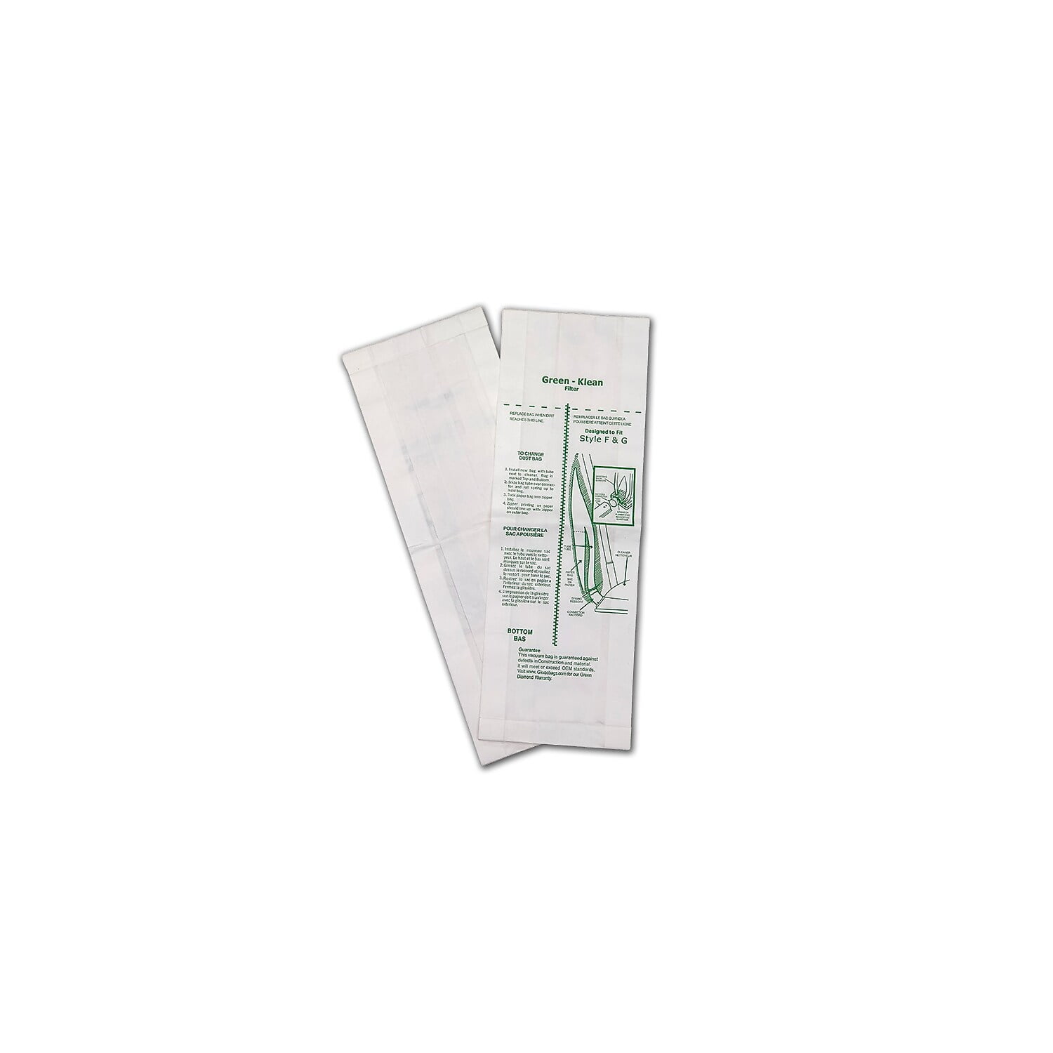 Green Klean Repl Bags Fit Eureka 200 600 1400 GK-F\u0026G-P - Walmart.com