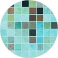 thumbnail image 1 of Ahgly Company Machine Washable Indoor Round Transitional Deep-Sea Green Area Rugs, 3' Round, 1 of 7