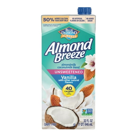 BLUE DIAMOND ALMONDS, ALMOND BREEZE, ALMOND COCONUT BLEND, UNSWEETENED VANILLA, UNSWEETENED VANILLA