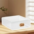thumbnail image 6 of Thickened Plastic Folding Storage Box, Large Organizer Bin, Removable Transparent Drawer, for Quilts, Toys, and Dormitory Organization, White, by FAJHHA, 6 of 7