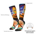 thumbnail image 6 of Fotbe Abstract Musical Faces print Women's Men's Novelty Crew Socks Cotton Socks Knee High Socks for Walking,Running,Nurses,Pregnancy, 6 of 8
