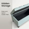 thumbnail image 6 of S-HOME Large Storage Ottoman Bench 50.25 Inch Versatile Seating for Living Room and Entryway, Baby Blue-Polyester, 6 of 8