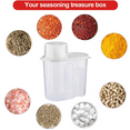 thumbnail image 5 of Recipientes herméticos para almacenamiento de alimentos secos, dispensador de plástico sin BPA con boquilla verteble, taza medidora para cereales, harina y suministros para hornear, incluye un, 5 of 5