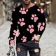 thumbnail image 1 of Ceisia Men's Colorful Glitter Paw Print T-Shirt | Slim Long-Sleeve Crewneck Casual Top Gift, 1 of 5