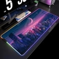 thumbnail image 2 of Alfombrilla de ratón RGB grande con paisaje lunar, alfombrilla de ratón LED para juegos, alfombrillas para jugador, alfombrillas de escritorio para PC, alfombrillas para teclado RGB XXL 35,4x15,7 pulg, 2 of 5