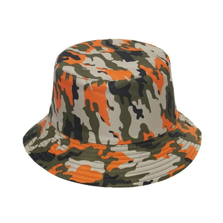 

Dadaria Straw Hats for Women Universal Sun Protection Outdoor Camouflage Fisherman Hat Basin Cap Bucket Hat Orange Women